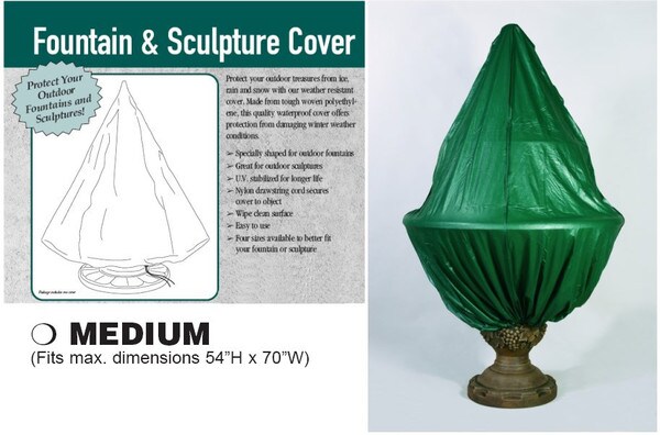 Fountain Cover Medium Weather Resistant for winterizing